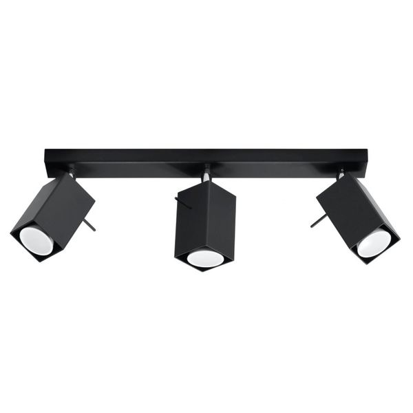 CEILING LAMP MERIDA 3 BLACK GU10 3X40W IP20 image 1