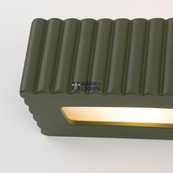 Wall lamp ceramic RIGATA olive green image 4