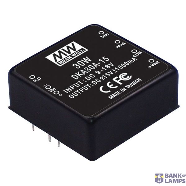 DKA30B-05 DC/DC Converter 18-36V, ±5V ±2500mA 25W, MEAN WELL image 1