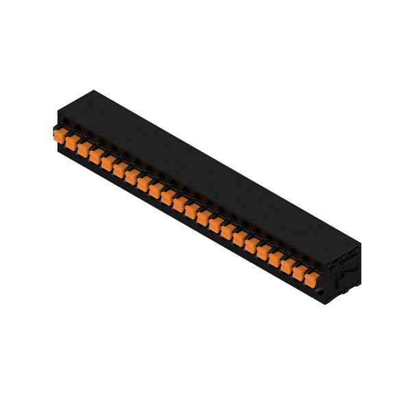 Printed circuit board terminals, 5.08 mm, Number of poles: 22, 90°, Solder pin length (l): 3.5 mm, tinned, black, PUSH IN with actuator, Clamping range, max. : 2.5 mm², Box image 4