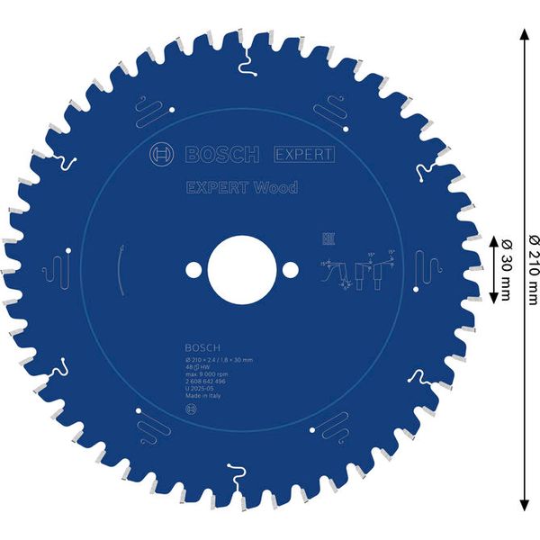 Expert for Wood circular saw blade 210 x 30 x 2,4 mm, 48 image 2
