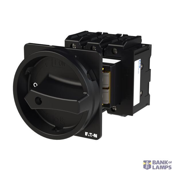 P3 Main switch, 80 A,Rear mounting, 3 pole, Form V/SVB, Black, Door co image 1