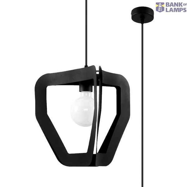 HANGING LAMP TRES BLACK E27 1X60W IP20 image 2