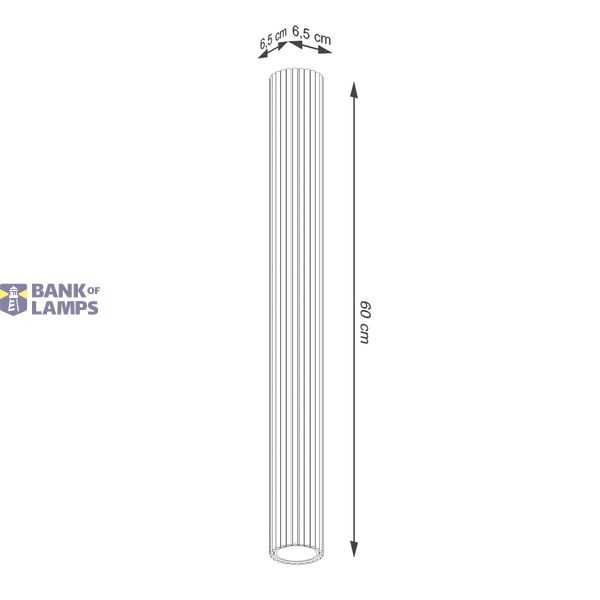 CEILING TUBE PIPE 60CM WITH ELEGANT GROOVING BEIGE CARBON FOR A COZY LIVING ROOM image 7