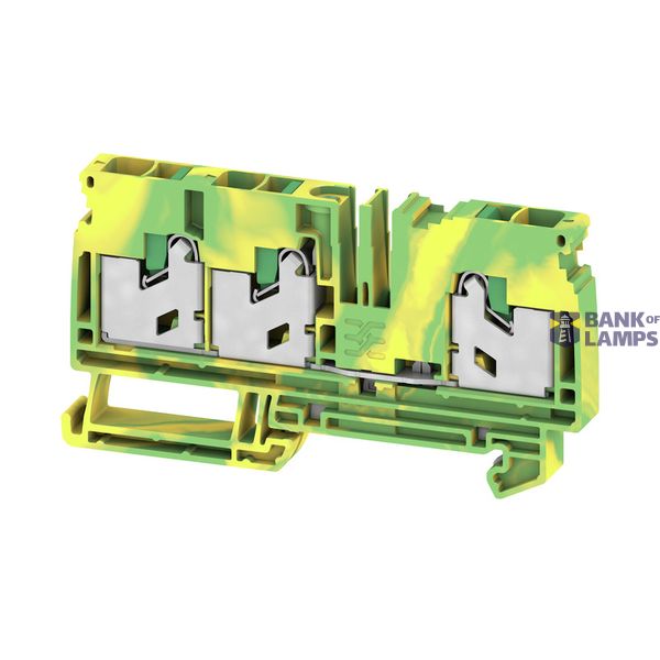 PE terminal, SNAP IN, Green/yellow, 6 mm², 1000 V, Number of connectio image 1