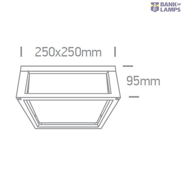 ANTHRACITE E27 2x12W PLAFO IP54 image 3