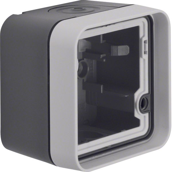 Surface-mounted lower casing 1gang with frame and cable entries W.1 gr image 1