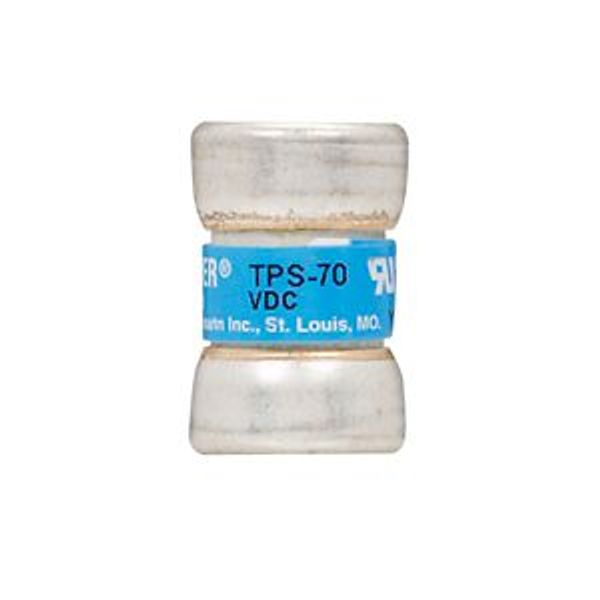 Eaton Bussmann series TPS telecommunication fuse, 170 Vdc, 30A, 100 kAIC, Non Indicating, Current-limiting, Non-indicating, Ferrule end X ferrule end, Glass melamine tube, Silver-plated brass ferrules image 10