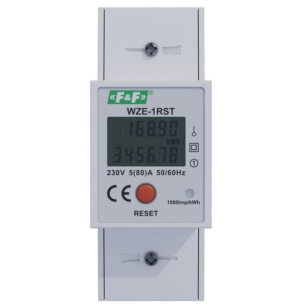 Single-phase energy consumption meter 80A with RESET function image 2