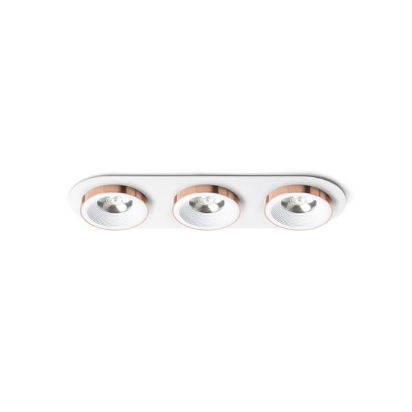 SHARM R III recessed white copper 230V LED 3x10W 24° 3000K image 1