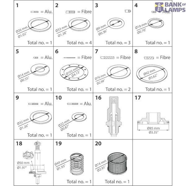 Overhaul  kit, PM50 V. cone image 1