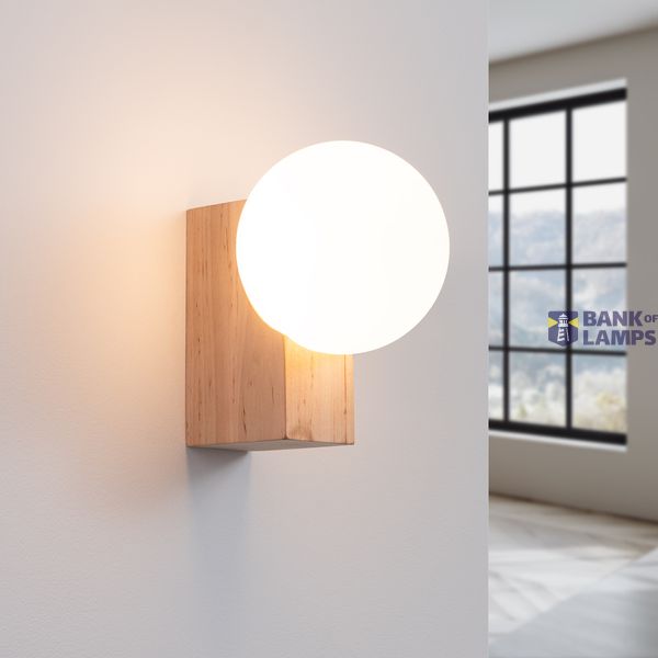 Wall lamp BULBO natural wood image 4