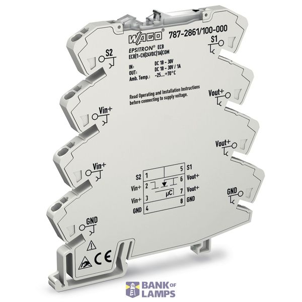 Electronic circuit breaker 1-channel 24 VDC input voltage image 2