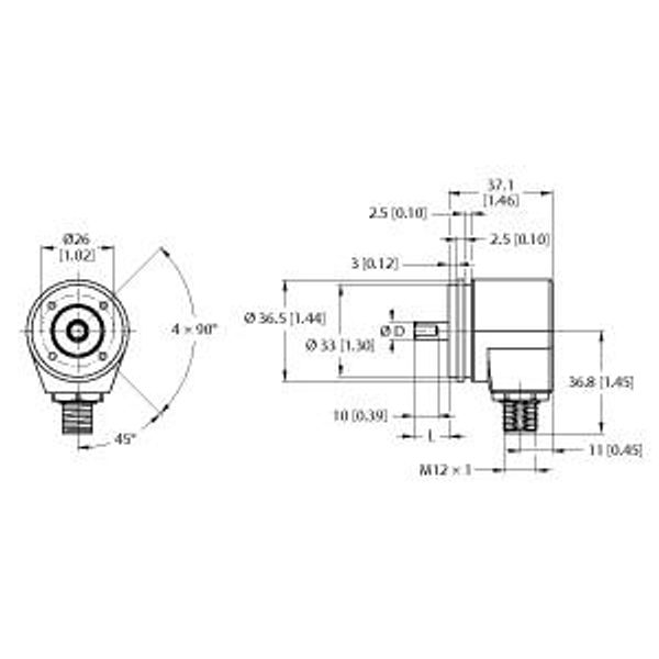 Incremental Encoder Industrial Line   REI-04QA0S-4A500-H1181 image 1