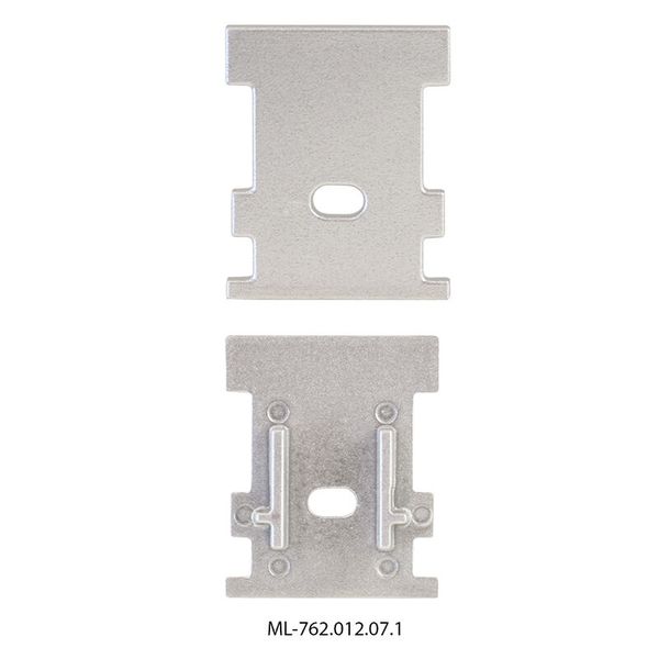 End cap with hole for BK, silver color, 1 pc image 1