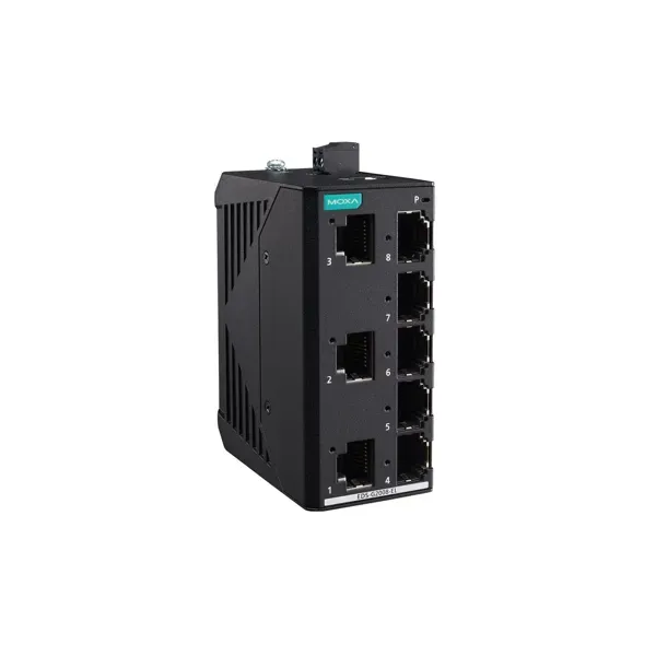 MOXA – EDS-G2008-EL-T – Unmanaged full Gigabit Ethernet switch with 8 10/100 1000 BaseT(X) ports image 1