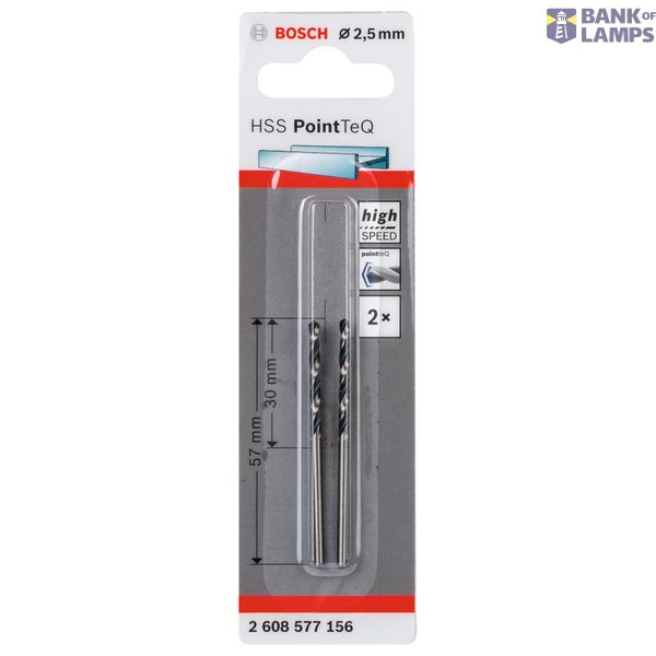 HSS Twist Drill Bit PointTeQ 2.5mm 2 pcs. image 2