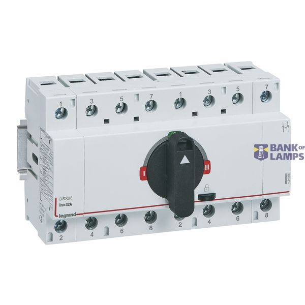 DSX Transfer switching equipment TSE Frame 1 ( 63A) - 4 poles - Rated current = 32A - mounting on DIN rail image 2