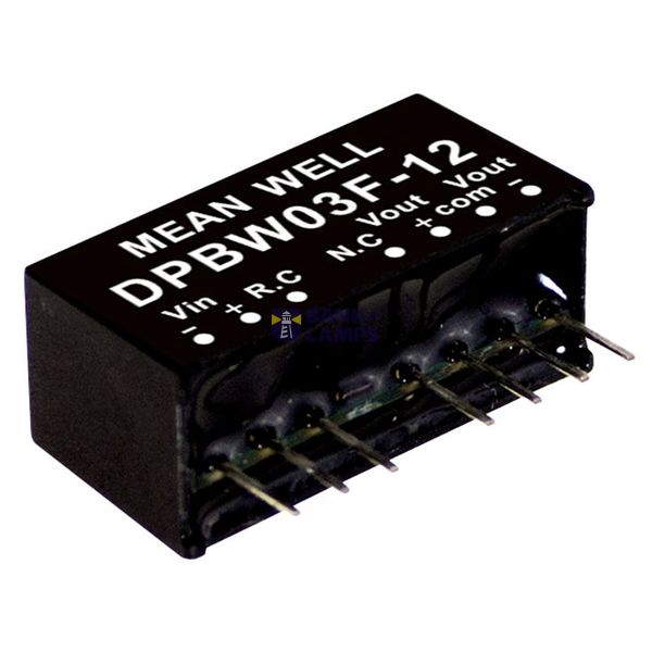 DPBW03G-05 DC/DC converter 18-75V:+/-5V 300mA 3W, MEAN WELL image 1