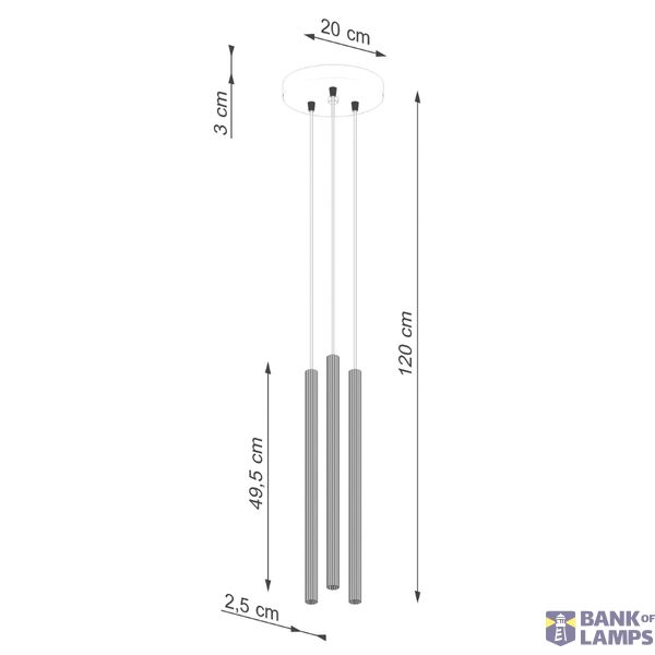 Pendant lamp ARCHE 3P black image 10