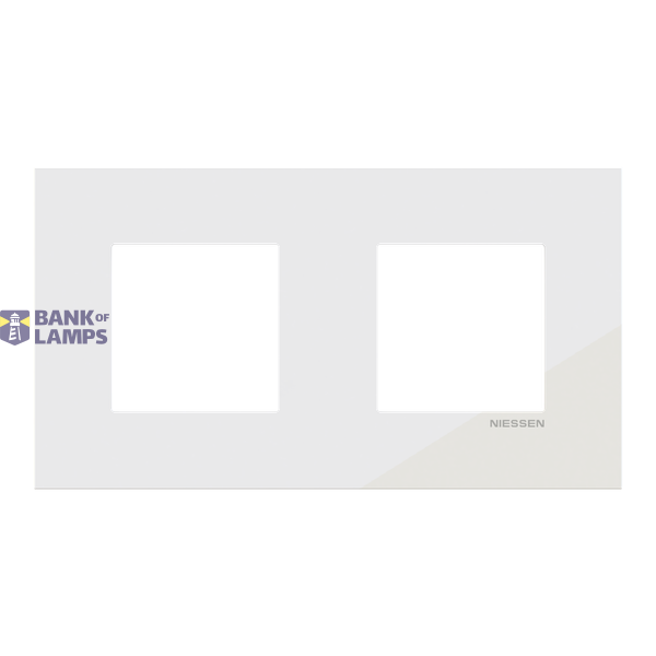 Frame 2-gang / 2+2-modules - Niessen logo - S - Tacteo White image 1