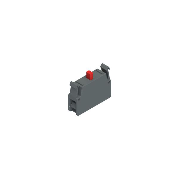 Contact block with solder connection, panel fixing, 1NC slow action image 1