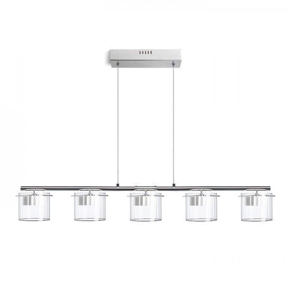 ESTRA V pendant white clear glass 230V LED 5x5W 3000K image 1