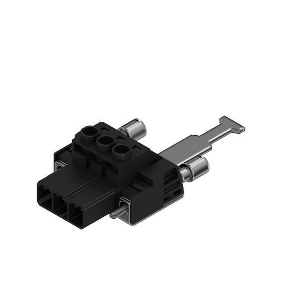 PCB plug-in connector, male plug, 7.62 mm, Number of poles: 3, 180°, Clamping yoke connection, Clamping range, max. : 6 mm², Box image 3