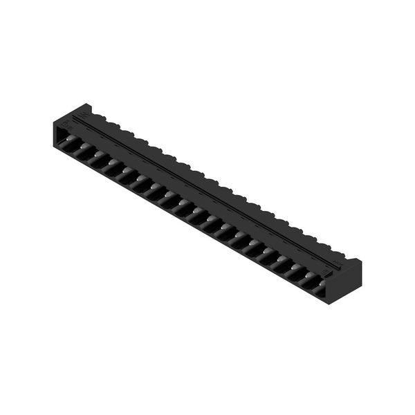 PCB plug-in connector, male header, closed side, THT solder connection, 5.08 mm, Number of poles: 19, 90°, Solder pin length (l): 3.2 mm, tinned, black, Box image 2
