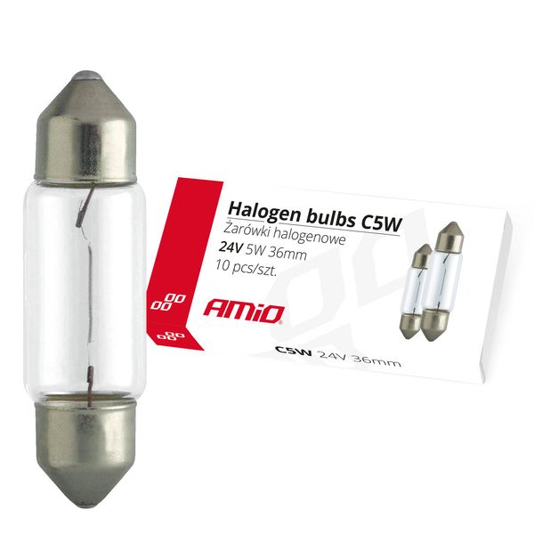 Halogen bulbs C5W Festoon 36mm 24V 10pcs image 1