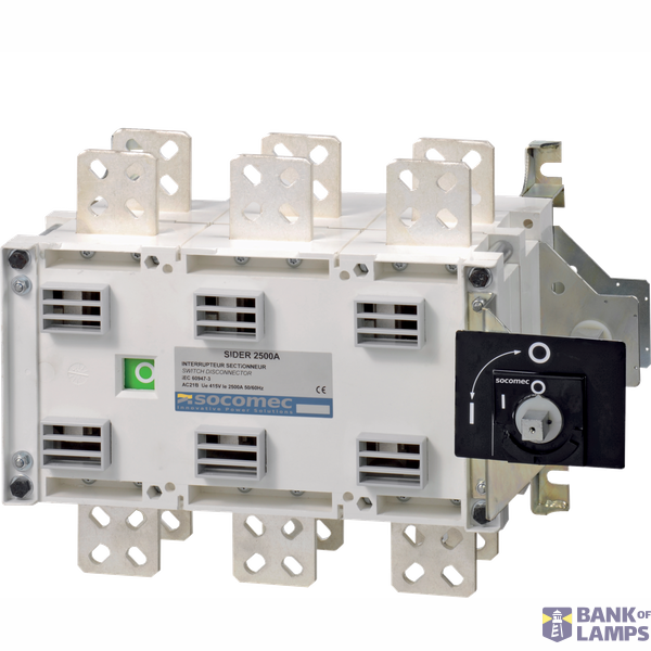 Load break switch with visible contacts  SIDER 3P 3150A front operatio image 1