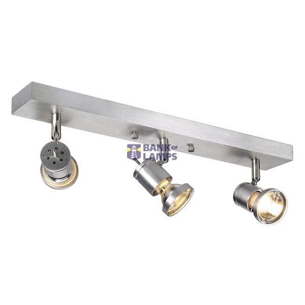 SOUVEREEN III QPAR51,wall and ceiling light, brushed aluminium, spot, max. 75W image 1