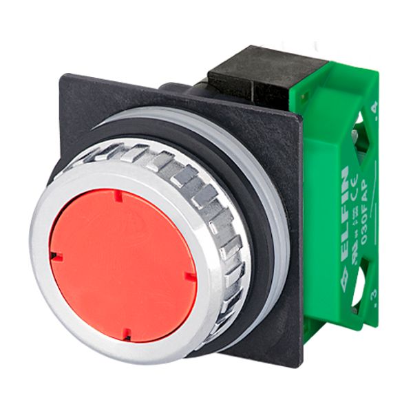 Push-button with guard, red, N.O. image 1