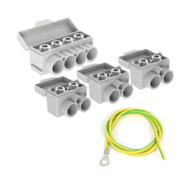 SLT50 Al 10-50/Cu 2.5-35 mm2 1000V Distribution block set 3xSLT50-2-1, 1xSLT50-4-3 image 1