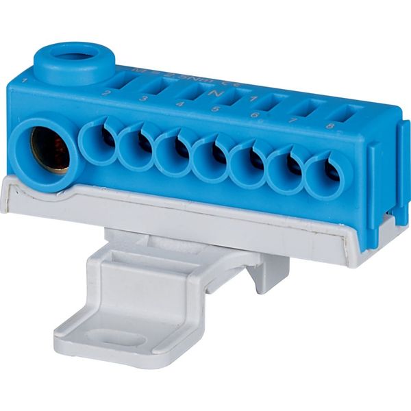 KSK-N-TS-KLV Plug-type terminal KSK for DIN-rail, 1x N potential, 1x 2.5-25 mm2 and 7x 0.5-4 mm2 image 2