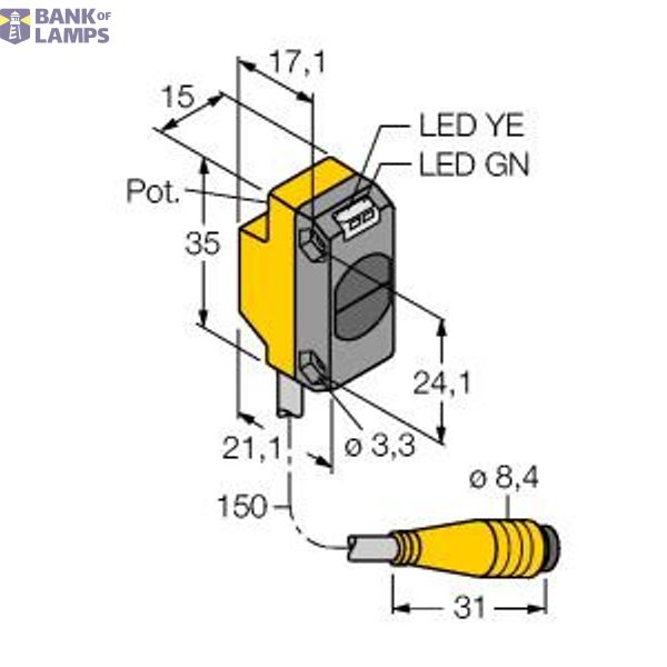 Photoelectric Sensor Diffuse Mode Sensor   QS18VN6DBQ image 2