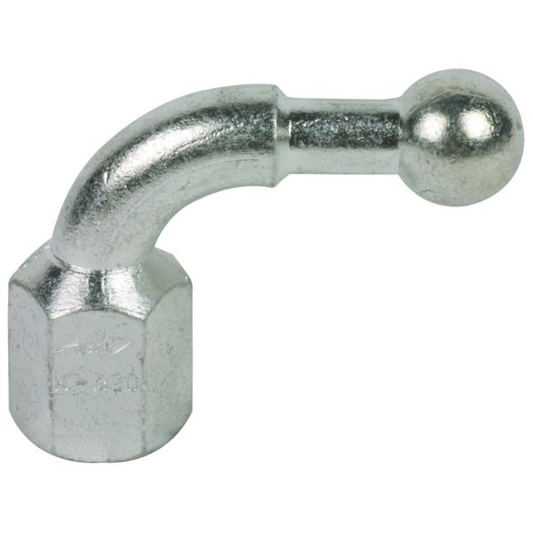 Fixed ball point D=25mm, angled (90°) with M16 female thread image 1