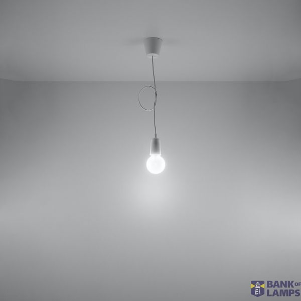 HANGING LAMP DIEGO 1 WHITE E27 1X60W IP20 image 8