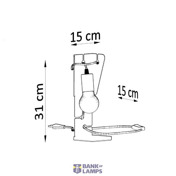 ARBY DESK LAMP WHITE E27 1X60W IP20 image 6