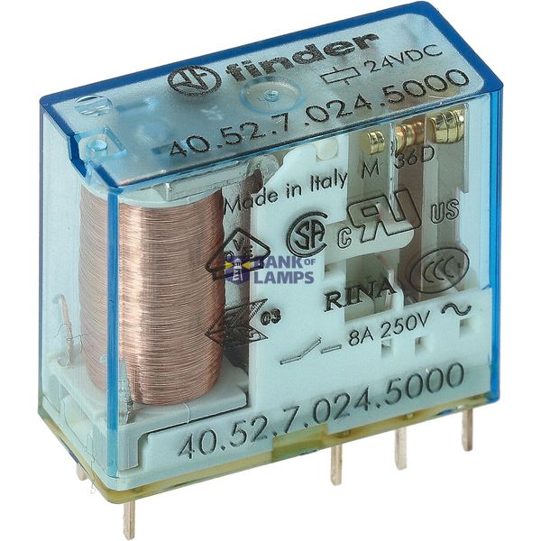 PCB/Plug-in Rel. 5mm.pinning 2CO 8A/36VDC/SEN/Agni+Au (40.52.7.036.5000) image 2