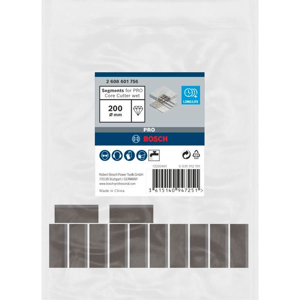 Segments for Diamond Core Cutter Standard for Concrete 12; 10 mm image 2
