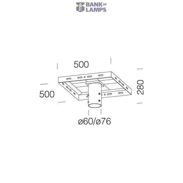 POLE BRACKET 164 GALVANIZED image 1