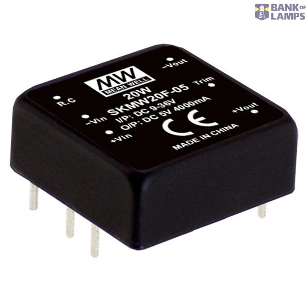SKMW20F-05 DC/DC Converter 9-36V:+5V 4A 20W, MEAN WELL image 1