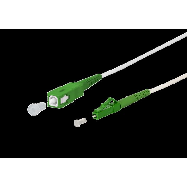 OpDAT patch cord SC-S APC/LC-S APC OS2, white, 10.0 m image 1