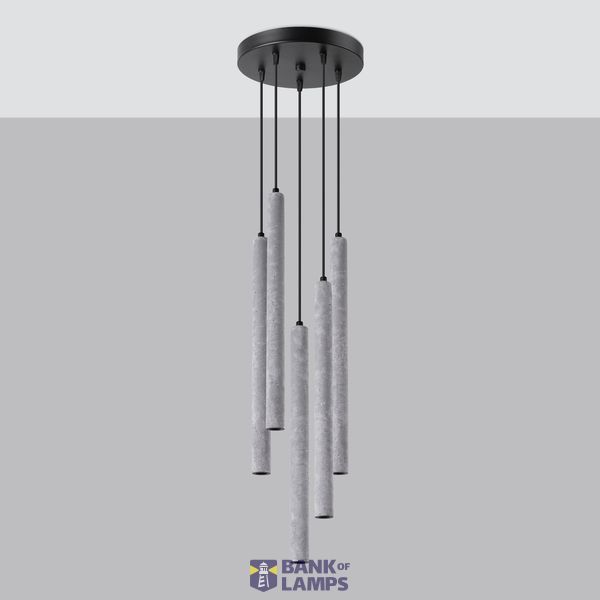 HANGING LAMP PASTELO 5P CONCRETE G9 5X8W IP20 image 6