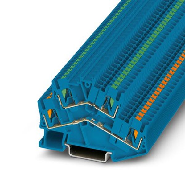 PTTBS 2,5 BU/U-OG/O-GN - Double-level terminal block image 1