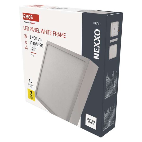 LED surface luminaire NEXXO, square, white, 21W, neutral white image 1