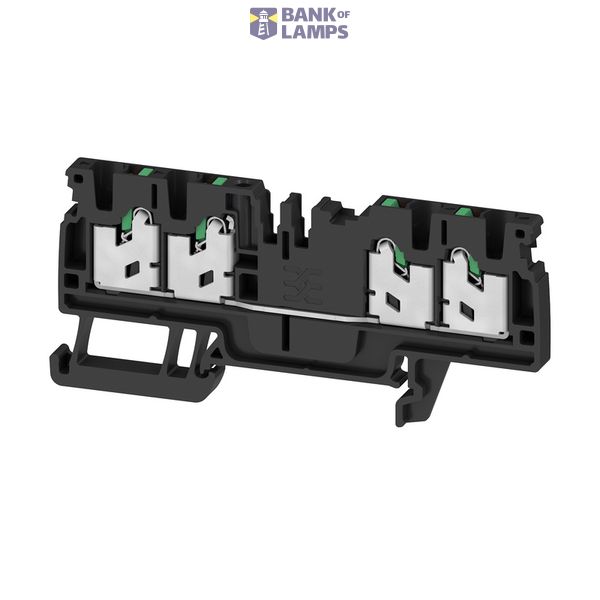 Feed-through terminal block, SNAP IN, black, 2.5 mm², 24 A, 800 V, Num image 1