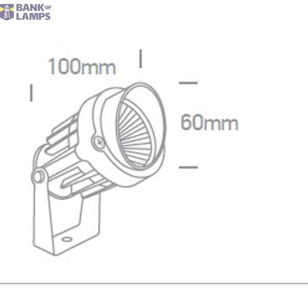 BLACK SPOT 6W WW IP65 SPIKE 230V image 2