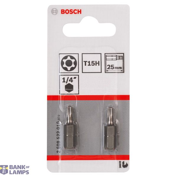 T15H Security-Torx® screwdriver bit, Extra Hard T15H, 25 mm 2 pcs. image 2